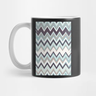 Chevrons Blue & White Mug